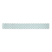 Minimale Polka Dots Patroon Blauw en Wit Satijnen Lint (Voorkant)