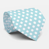Minimale polka dots patroon lichtblauw stropdas (Opgerold)
