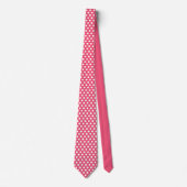 Minimale polka dots patroon roze punch stropdas (Voorkant)