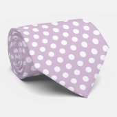 Minimale polka dots patroonpastel Paarse Stropdas (Opgerold)