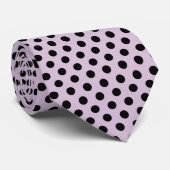 Minimale polka dots patroonpastel Paarse Stropdas (Opgerold)