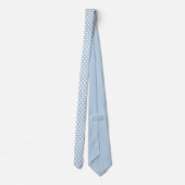 Minimale polka stippen patroon pastel blauw stropdas (Achterkant)