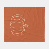 Minimale pompoen fleece deken (Voorkant (Horizontaal))