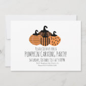 Minimale pompoencarving Geometrische pompoen Kaart (Voorkant)