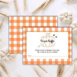 Minimale pompoenneutraal Baby shower luierkrabbel Informatiekaartje