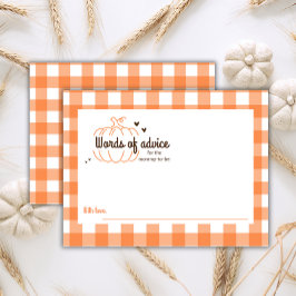 Minimale pompoenneutrale douche Woorden van advies Informatiekaartje