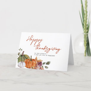 Minimale  pompoenThanksgiving Feestdagen Kaart