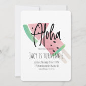 Minimale Pop Waterverf Watermeloen en Pop Kaart (Voorkant)