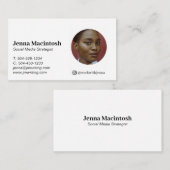 Minimale Portret Afbeelding Instagram-kaart Visitekaartje (Voorkant / Achterkant)
