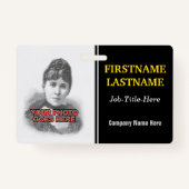 Minimale portretbadge voor personeel/werknemers badge (Achterkant)