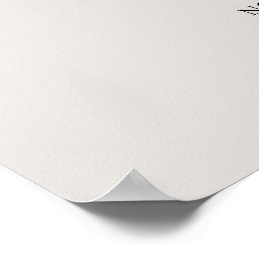 Minimale Poster voor welkomstbruiloft voor script (Hoek)