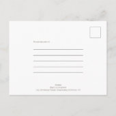 Minimale potlood is in bruine crème Bewaar de datu Aankondigingskaart (Achterkant)