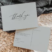 Minimale powder Blue Wedding Hartelijk dank Briefkaart