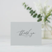 Minimale powder Blue Wedding Hartelijk dank Briefkaart (Staand voorkant)