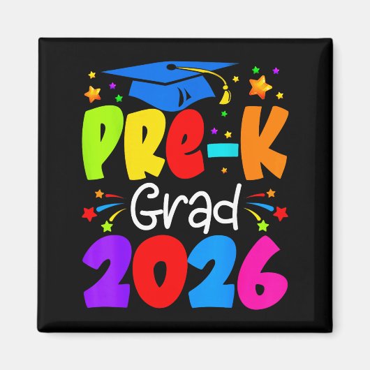 Minimale Pre Grad 2026 Kleuterschool Afstuderen Magneet (Voorkant)