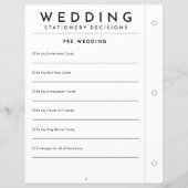 Minimale pre-huwelijksbriefpapierplannerpagina (Achterkant)