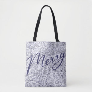 Minimale pret blauwe winkel Kerstmis Vakantie Tote Bag