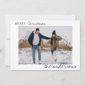 Minimale pretentieuze kerst Eenvoudige legante fot Feestdagenkaart (Voorkant)