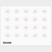 Minimale Prettig Kerstfeest van Moeder Rood en Wit Hart Sticker (Vel)