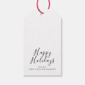 Minimale Prettige feestdagen Cadeaulabel (Voorkant)