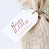 Minimale Prettige feestdagen Cadeaulabel