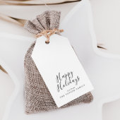 Minimale Prettige feestdagen Cadeaulabel