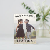 Minimale Prettige feestdagen foto Briefkaart (Staand voorkant)