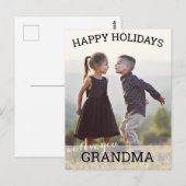 Minimale Prettige feestdagen foto Briefkaart (Voorkant / Achterkant)