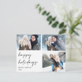 Minimale Prettige feestdagen kerst met kalligrafie Briefkaart (Staand voorkant)