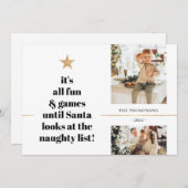 Minimale Prettige feestdagen Multi Photo Simple Feestdagenkaart (Voorkant / Achterkant)