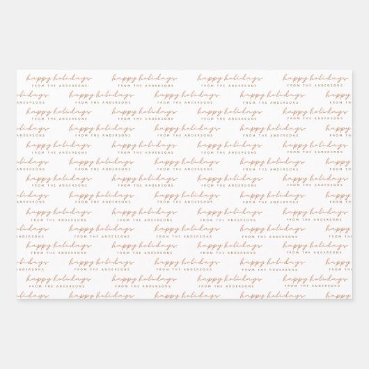 Minimale Prettige feestdagen van het manuscript va Inpakpapier Vel (Voorkant 3)