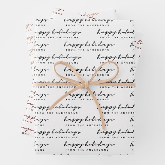 Minimale Prettige feestdagen van het manuscript va Inpakpapier Vel (In situ)