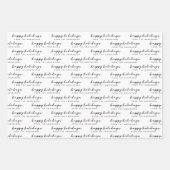 Minimale Prettige feestdagen van het manuscript va Inpakpapier Vel (Voorkant)