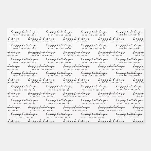 Minimale Prettige feestdagen van het manuscript va Inpakpapier Vel (Voorkant)