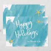 Minimale Prettige feestdagen voor tropische Waterv (Voorkant / Achterkant)