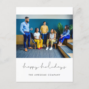 Minimale Prettige feestdagen zakelijke foto Briefkaart