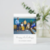 Minimale Prettige feestdagen zakelijke foto Briefkaart (Staand voorkant)