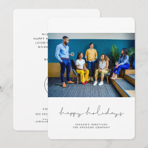 Minimale Prettige feestdagen zakelijke foto Feestdagenkaart