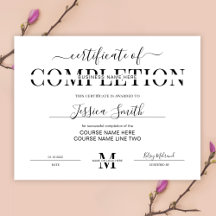 Minimale prijs voor een certificaat van voltooiing