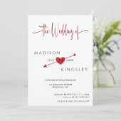 Minimale prijsbinding met Cupid Arrow Heart Floral Kaart (Staand voorkant)