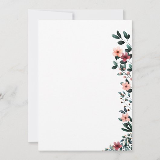 Minimale prijsbinding met Cupid Arrow Heart Floral Kaart (Achterkant)