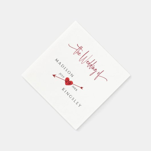 Minimale prijsbinding met Cupid Arrow Heart Floral Servet (Hoek)