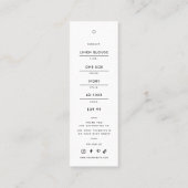Minimale Prijslabel voor Kleding Mini Visitekaartje (Achterkant)