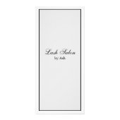 Minimale prijslijst met moderne legante lash-objec reclamekaart (Achterkant)