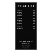 Minimale prijslijst reclamekaart (Voorkant)