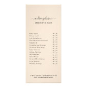 Minimale prijslijst van het menu Beige Sand Servic (Voorkant)