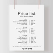 Minimale prijslijst voor elegante vormelijke schoo