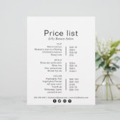 Minimale prijslijst voor elegante vormelijke schoo (Staand voorkant)