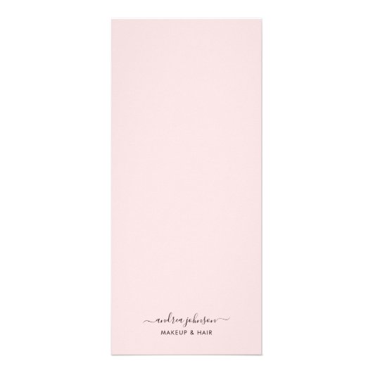 Minimale prijslijst voor het menu Blush Pink Servi (Achterkant)