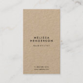 Minimale prijslijst voor moderne Kraft Visitekaartje (Voorkant)